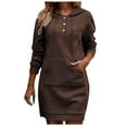 thumbnail image 1 of Timegard Hoodies for Women Sweatshirt Button Long Sleeve Slim Pullover Fall Comfy Long Tops with Pocket, 1 of 7