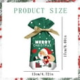 thumbnail image 3 of 10 PCS Christmas Drawstring Gift Bags, 7x5in Xmas Gift Bags, Made of Food-Grade Aluminized Polymer, Reusable Eco-Friendly Drawstring Sacks for Holiday Wrapping & Party Favors, 3 of 5