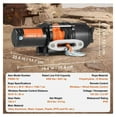 thumbnail image 3 of ATV UTV Winch 4500 lb Electric, Synthetic Rope Waterproof Remote Control, 12V Off Road Winch for Recovery, Heavy Duty Winch for Trucks, 3 of 5