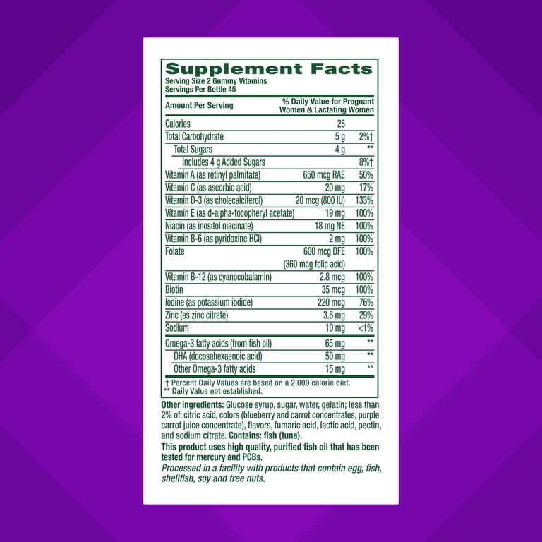 vitafusion, Prenatal Gummy Vitamins, Raspberry Lemonade, 90 Ct