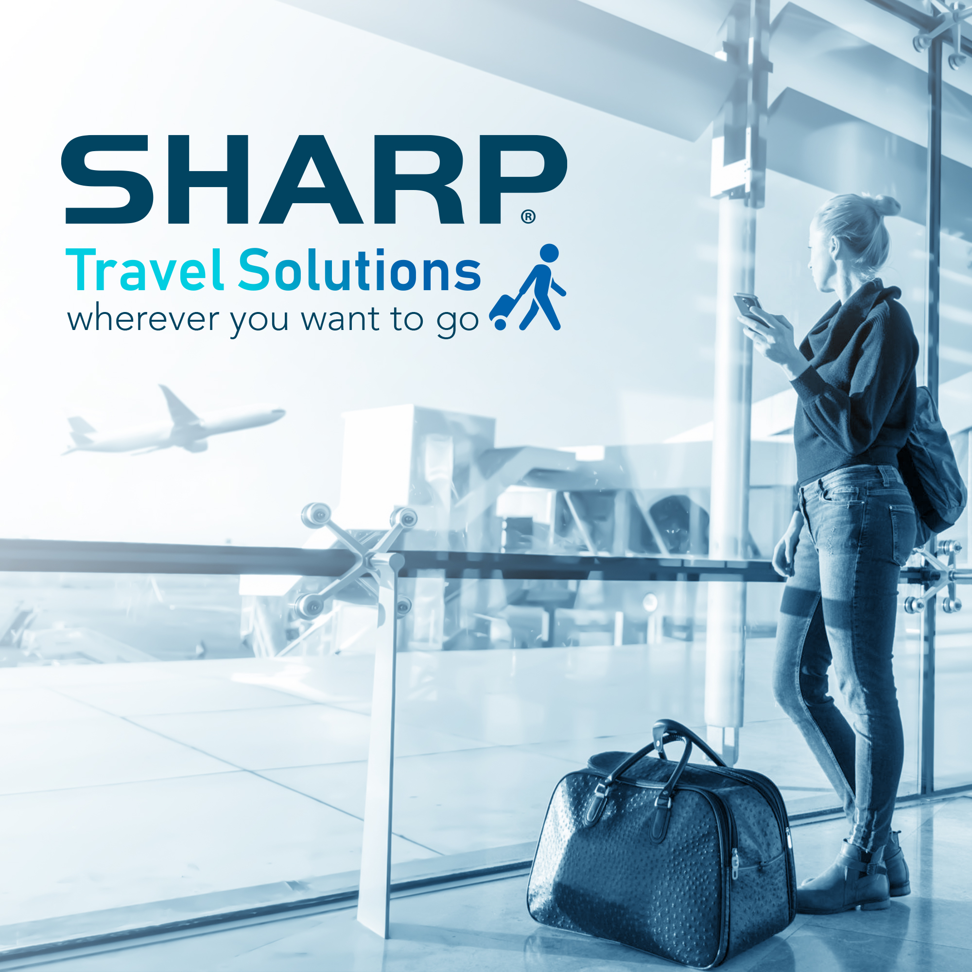 SHARP Travel Plug Adapter with Short-Circuit Protection