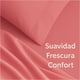 thumbnail image 4 of Juego de Sábanas Tacto Algodón King Size 4 Piezas Ultra Suaves y Frescas Color Coral Kyuden Home, 4 of 6