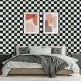 thumbnail image 5 of Abyssaly 23.6" x 118" Black & White Checkered Pattern Wallpaper Peel and Stick Wallpaper Contact Adhensive paper for Kitchen Bedroom Cabinets, 5 of 9