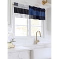 thumbnail image 3 of Valances for Windows Black Grey Rod Pocket Cafe Window Treatments Valance Curtains for Kitchen Bathroom Laundry Basement Windows 42"x12", 3 of 9