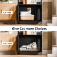 thumbnail image 4 of Cozy Castle Cat Litter Box Enclosure - 57'' Wooden Furniture with Large Cabinet, Shelves & 4 S-Hooks, Hidden Pet Washroom Indoor, Black, 4 of 9