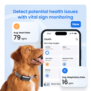 Tractive Smart GPS Dog Tracker with Vital Signs Monitoring (Black)