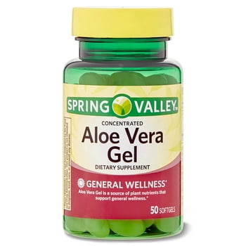 Spring Valley Concentrated Aloe Vera Gel Dietary Supplement, 50 count