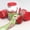 red, variant on Christmas Glitter Ribbon With Peppermint Candy Pattern, Wired Edge for Bow and Wreath Making, Oxford Cloth, 2-Inch Wide, Single Roll