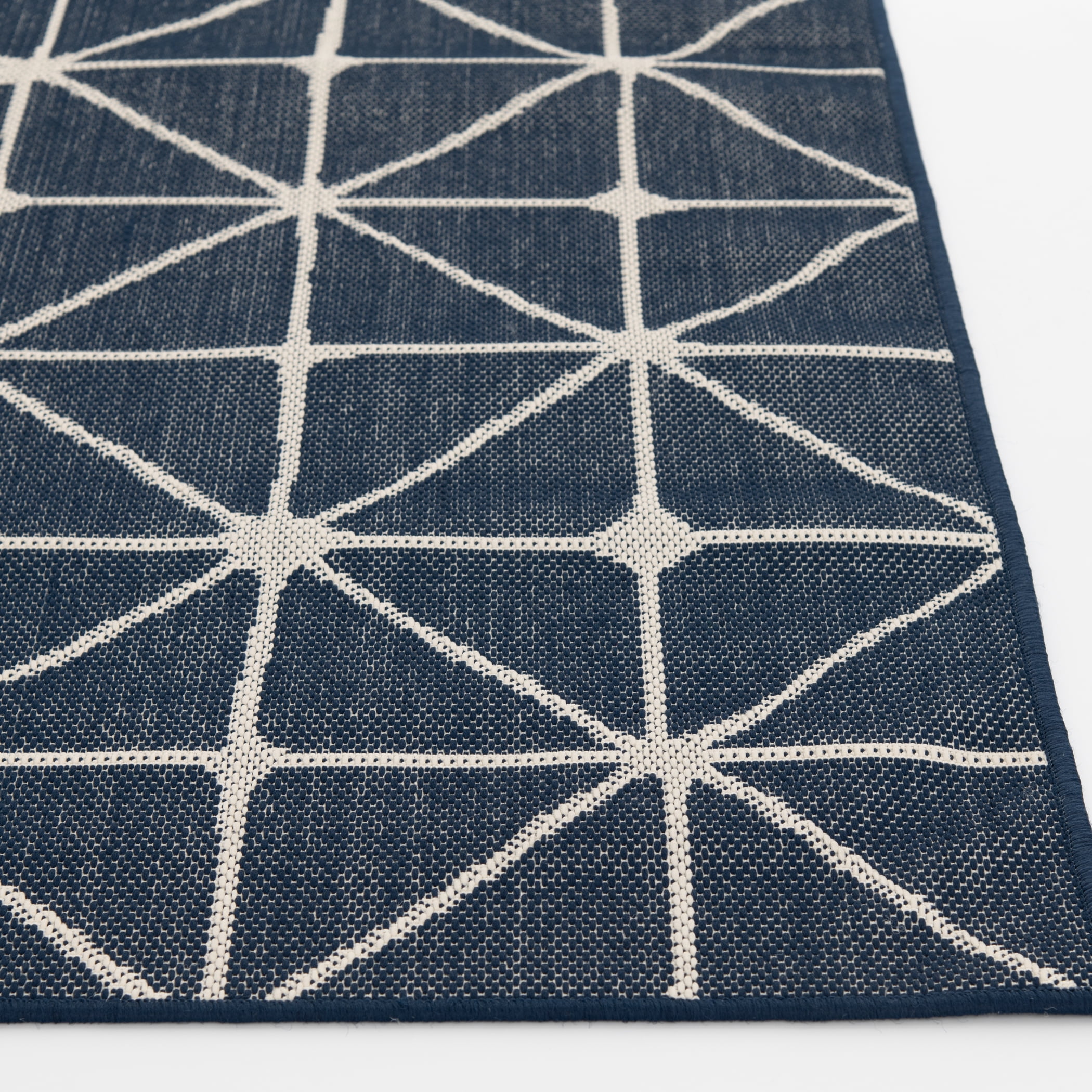 Mainstays 5'x7' Navy Blue Geometric Outdoor Area Rug