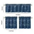 thumbnail image 6 of Kitchen Curtains 24 Inch Short - 3 Panel Set, Shark Whale Dolphin Ocean Theme, Rod Pocket Window Curtain, 100% Polyester for Nautical Farmhouse Kitchen, Easy Wash, 6 of 6