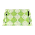 thumbnail image 1 of YFYANG Washable Heat-Resistant Placemats, 70% PVC/30% Polyester, Green Leaf Lattice Pattern Kitchen Table Mat, 12" x 18" 4 Piece, 1 of 6