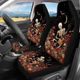 thumbnail image 3 of FOR U DESIGNS Skull Rose Spider Web Print Car Seat Cover 4 Pieces Non-Fading Car Seat Cushion Wear-Resistan Split Bench Compatible Car Interior Covers Automotive Accessories, 3 of 7