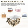 thumbnail image 7 of 40L Lidded Home Storage Bins Foldable Storage Box with Handle for Home Bedroom Closet, Afterimage Of Brown Flowers Printed, 7 of 7