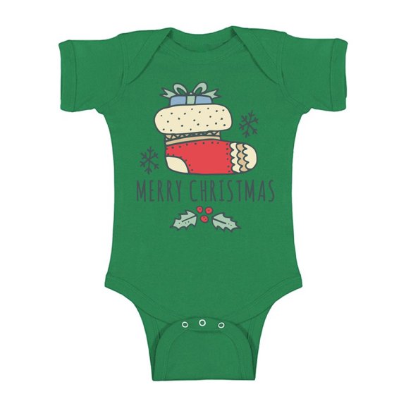 Awkward Styles Christmas Baby Outfit Bodysuit Xmas Stocking Romper