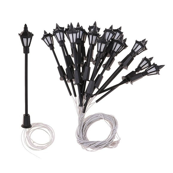 MagiDeal 20 Model Street Lamppost for Courtyard Garden Decor 6.5cm