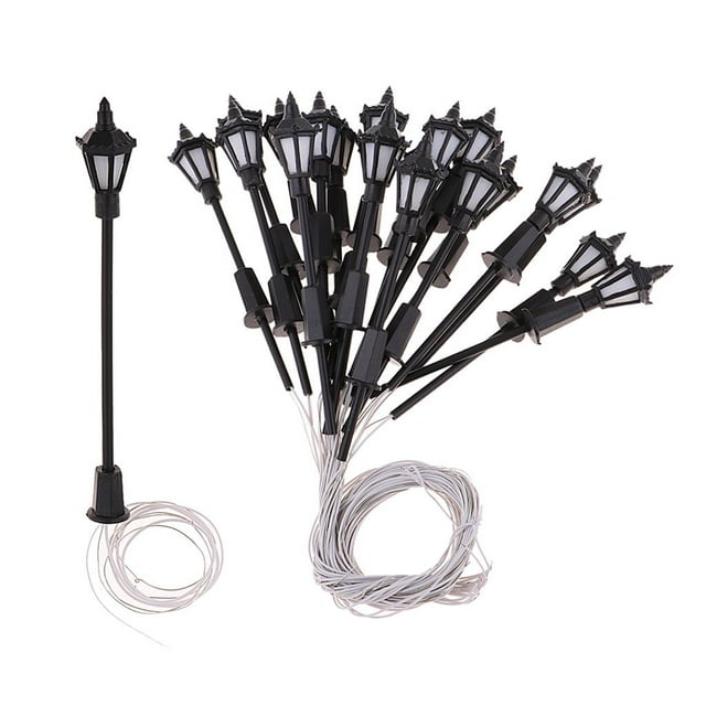 Milaget 20 Pcs Lumières Miniatures de Modèle Échelle 1/150 Lumières de Jardin LED Accessoires de Paysage de Rue 20 Pcs 1:150