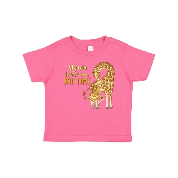 Inktastic My Lola Loves Me Big Time Giraffe Boys or Girls Baby T-Shirt