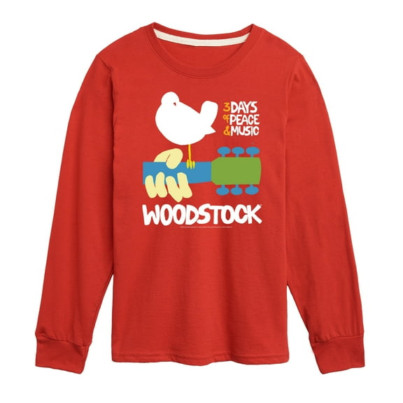 Woodstock - Guitar - 3 Days of Peace & Music - Toddler & Youth Long Sleeve Graphic T-Shirt