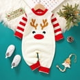thumbnail image 5 of Hifoo Cozy Winter Knitted Reindeer Fair Isle Jumpsuit Boys Girls Soft Warm Romper O-Neck Playwear Soft Daily Casual Spring Back To School Long Sleeve Onesie One-Pieces, 5 of 9