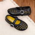 thumbnail image 4 of Viluyesy Girls Mary Jane Sandals Kids Summer Hollow Out Closed Toe Ankle Strap Shoes Black Size 13.5 Little Kids, 4 of 7