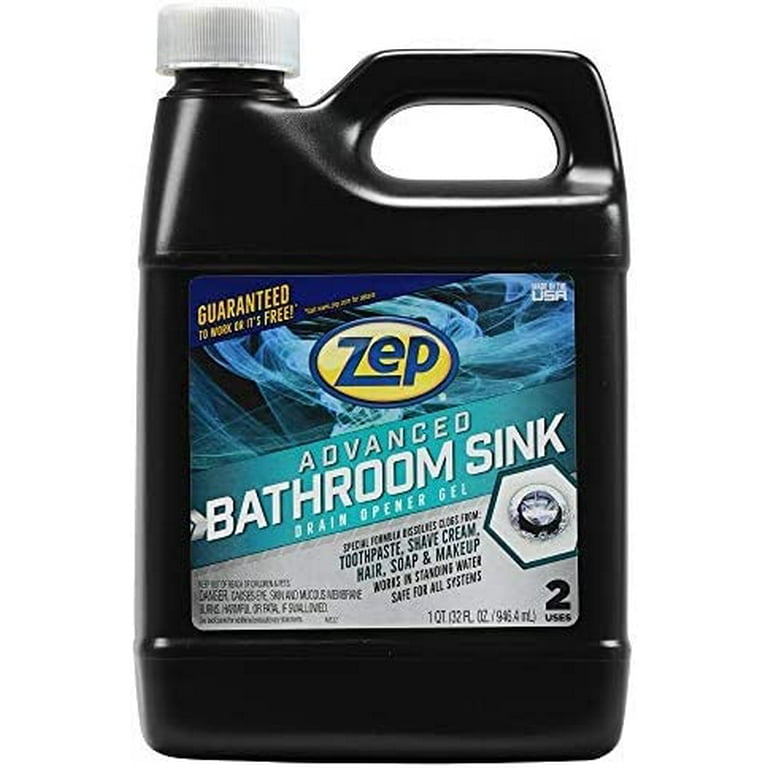 Zep Advanced Bathroom Sink Drain Opener Gel 32 Ounce (Case of 2