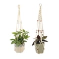 thumbnail image 2 of Macrame Plant Hanger, 2 Pack Handmade Cotton Plant Holder Hanging Tool, 2 of 4