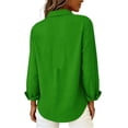 thumbnail image 5 of GUACER Womens Gingham Long Sleeve Blouses Trendy Button Up Collared Shirts Lightweight Casual Tops, 5 of 6