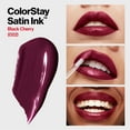 thumbnail image 3 of Revlon ColorStay Satin Ink Long Lasting Lipstick with Vitamin E, Black Cherry, 0.17 fl oz, 3 of 12
