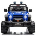 thumbnail image 1 of YOFE Kids Ride on Truck Toy for 3-6 Ages, 12V Ride on Car with Remote Control, 3 Speeds, Soft Start, Music, LED Lights, Battery Powered 4 Wheels Ride on Toy Vehicle for Kids Birthday Gift, Blue, D1295, 1 of 13