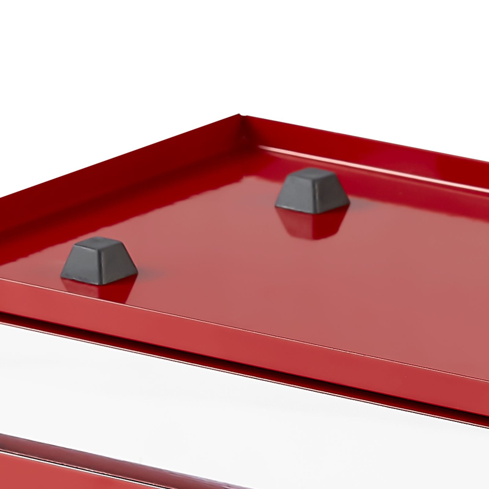 Metal Tool Box 8.6 Inch 3 Drawers 0.5mm Thickened Steel Powder Coated with EVA Liners PP Feet for Office Workshop Storage