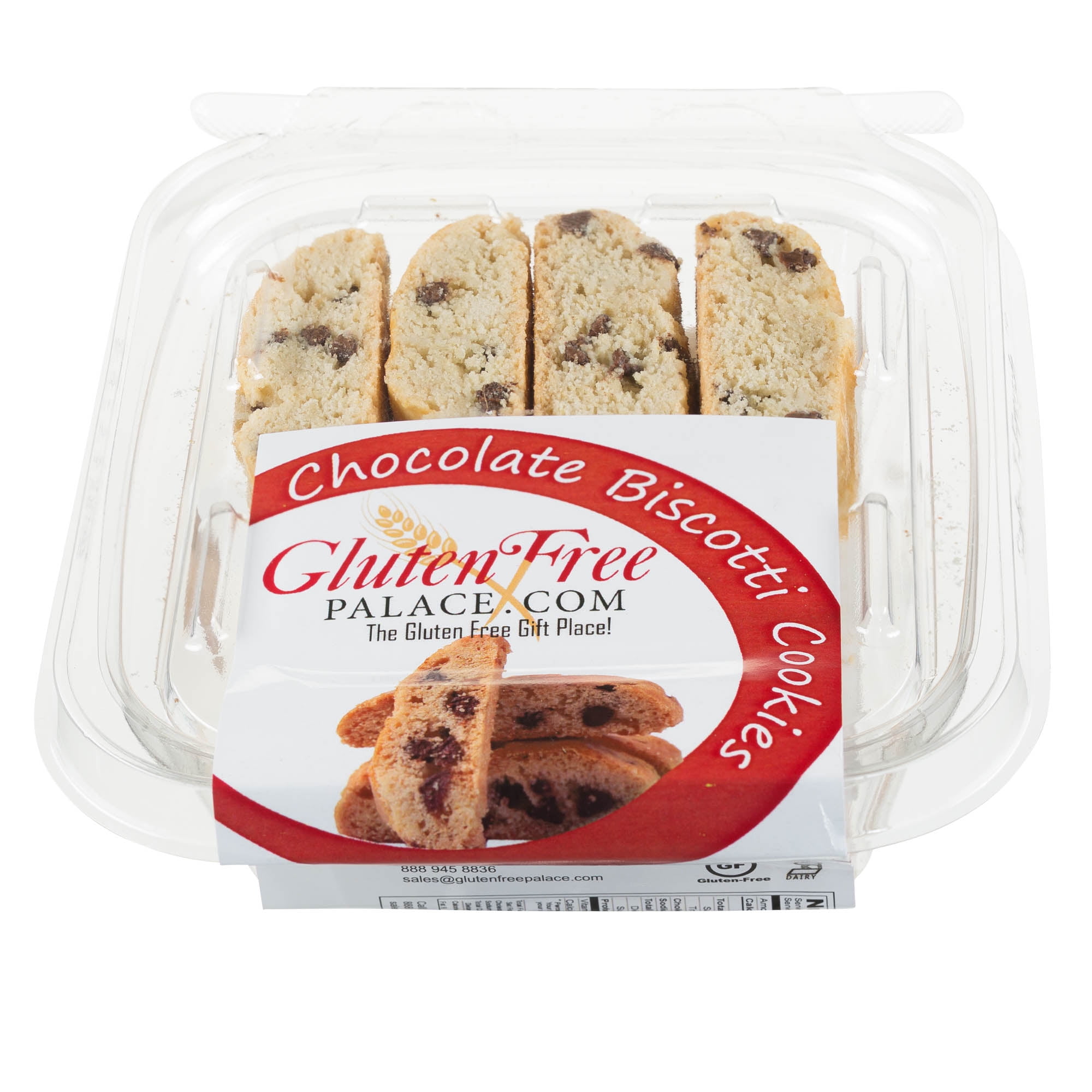 (Pack of 12) Gluten Free Palace Chocolate Chip Biscotti, 2 Oz, Gluten