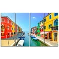 thumbnail image 2 of Colorful Burano Island Canal Venice - Extra Large Landscape Canvas Art, 2 of 3