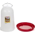 thumbnail image 3 of Little Giant 3 Gallon Poultry Drinker 2-Pack Gravity Fed Chicken Waterer Red Base, 3 of 7