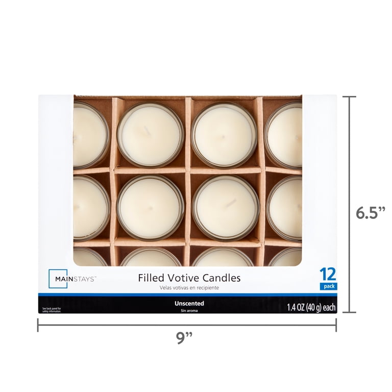 Mainstays Unscented Filled Votive Candles, 12-Pack photo 5
