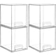 thumbnail image 1 of Juego de 4 cajones de almacenamiento apilables, contenedores organizadores de plástico transparente para suministros de baño, ideal para organización de gabinete, despensa, cuarto de, 1 of 8
