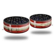 Skin Wrap Decal Set 2 Pack for Amazon Echo Dot 2 - Painted Faded and Cracked USA American Flag (2nd Generation ONLY - Echo NOT INCLUDED)