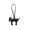 Black, variant on Cute Goat Keychain, Pu Leather Cartoon Goat Pendant, Backpack Bag Luggage Keys Cute Cartoon, Red, 3.66 X 2.95 in