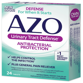 AZO Urinary Tract Defense, Antibacterial Protection & UTI Pain , 24 Ct