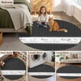 thumbnail image 5 of Black Plaid Round Area Rug 4Ft Washable Circle Rugs for Bedroom Dining Room, Vintage Live Love Laugh Star Love Heart Non-Slip Carpet Floor Mats Indoor Outdoor Carpet Runner Aesthetic Home Decor, 5 of 8