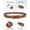thumbnail image 3 of Maikun Belts for Men,Brown Belt Mens Dress Belt For Casual Suits Jeans Uniform, 3 of 8