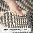 thumbnail image 4 of MIULEE Set of 2 Waffle Bathroom Runner Rugs, Boho Bath Rug Non Slip Washable, Super Absorbent Runner Bath Mats, Rubber Backed, Id, 4 of 6