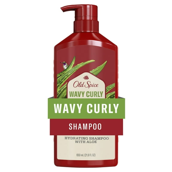 Old Spice Aloe & Avocado Oil Wavy Curly Shampoo, 21.9 fl oz