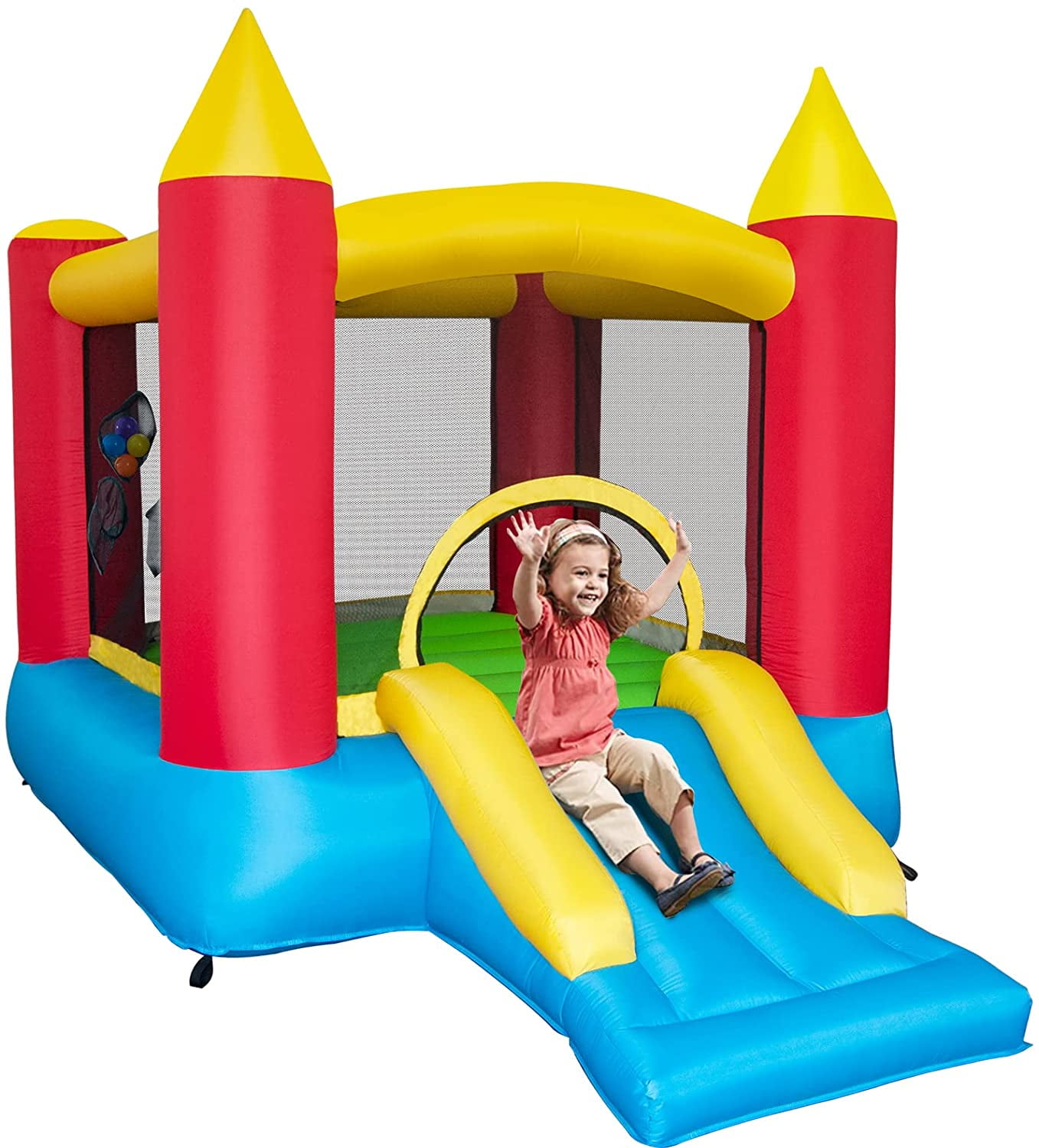 Playz 3pc Kids Play Tent Crawl Tunnel and Ball Pit Popup Bounce Playhouse With for sale online 