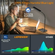 LEPOWER LED Desk Lamp, 800LM LED Touch Desk Lamp for Home Office, 12W 50 Lighting Modes Eye-Caring Reading Lamp Gooseneck Lamp