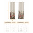 thumbnail image 6 of Fsddascl Mushroom Vintage Blackout Curtains for Bedroom/Living Room, Thermal Insulated Kitchen Curtains, Fall Leaves Beige Country Botanical Grommet Darkening Window Treatment Drapes 52"x72"x2, 6 of 6