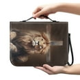 thumbnail image 2 of ZUXONGSY Cross Lion Print PU Leather Bible Cover Case for Women Men Lightweight Bible Carrying Tote Bags with Detachable Wristlet Strap Multifunctional Bible Study Tools for Bible Study, XL, 2 of 7