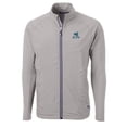 thumbnail image 2 of Men's Cutter & Buck Gray Citadel Bulldogs Big & Tall Adapt Eco Knit Hybrid Recycled Raglan Full-Zip Jacket, 2 of 3
