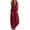 Wine, variant on Women's Linen Jumpsuit Pants Casual Solid Color Linen Sleeveless Jumpsuit Full Length Pants