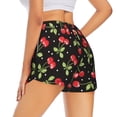 thumbnail image 3 of Bixox Women's Sweet Red Cherry pattern 2 in 1 Running Shorts - Lightweight Athletic Workout Gym Yoga Shorts Liner with Pockets - Medium, 3 of 5