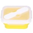 thumbnail image 1 of Lunch Box,, Thermal Lunch Box, Foldable Portable With Fork Spoon For Staff For Office For School For Students Yellow 600ML, 1 of 8